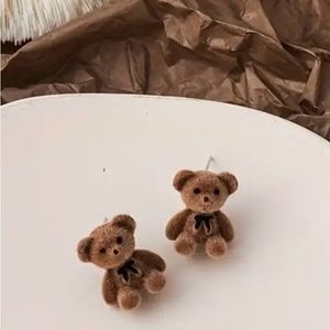 Teddy Bear Earrings Earrings (chocolate brown)